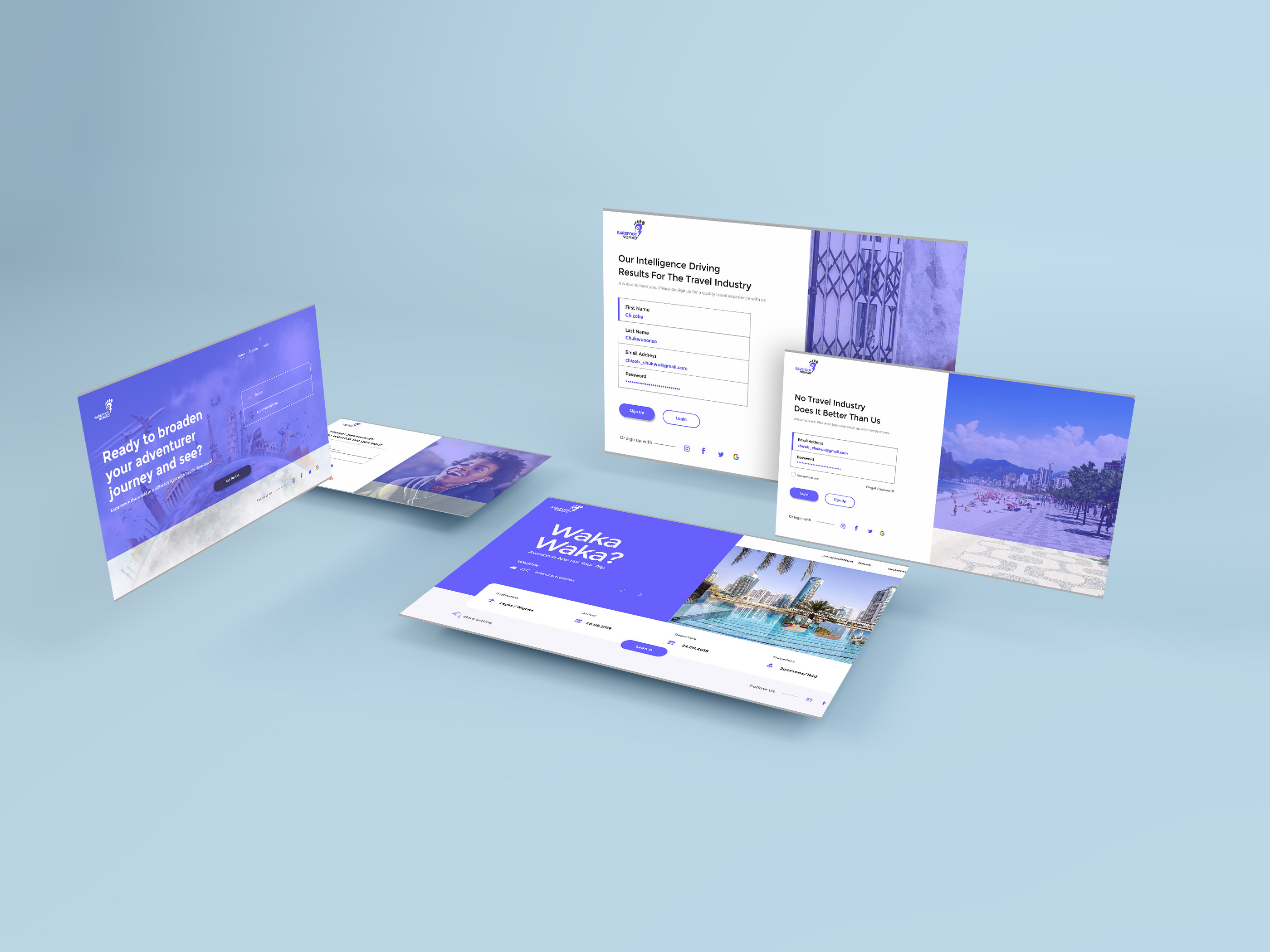 BarefootNomad Traveling Web Application
